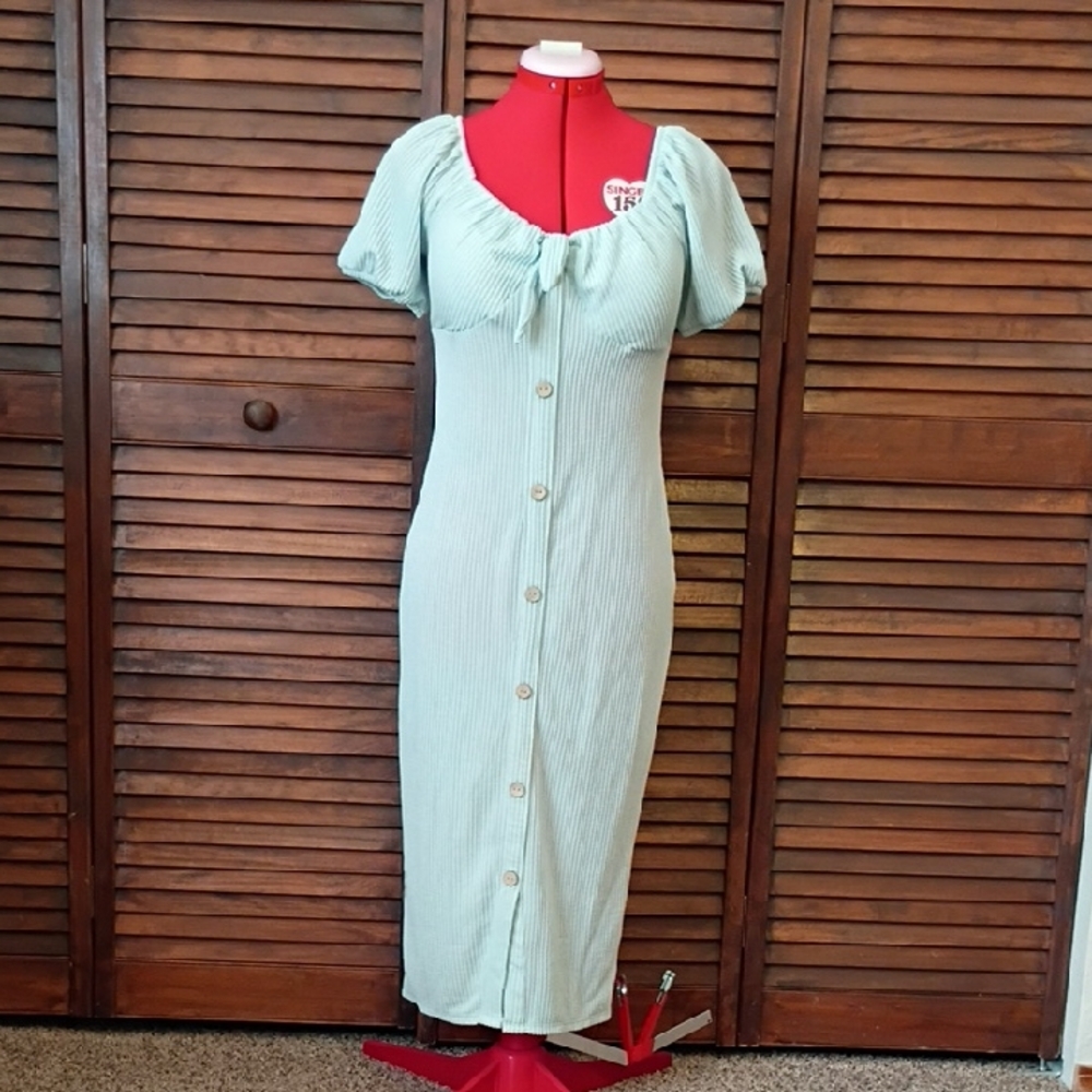 Mint Green Midi Dress
